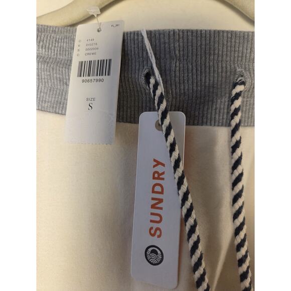 Sundry Women's S Flared Mini Skort Cream Gray Soft Cotton Modal Anthropology - Picture 2 of 11